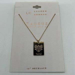 LC Lauren Conrad Gold 16" Taurus Necklace